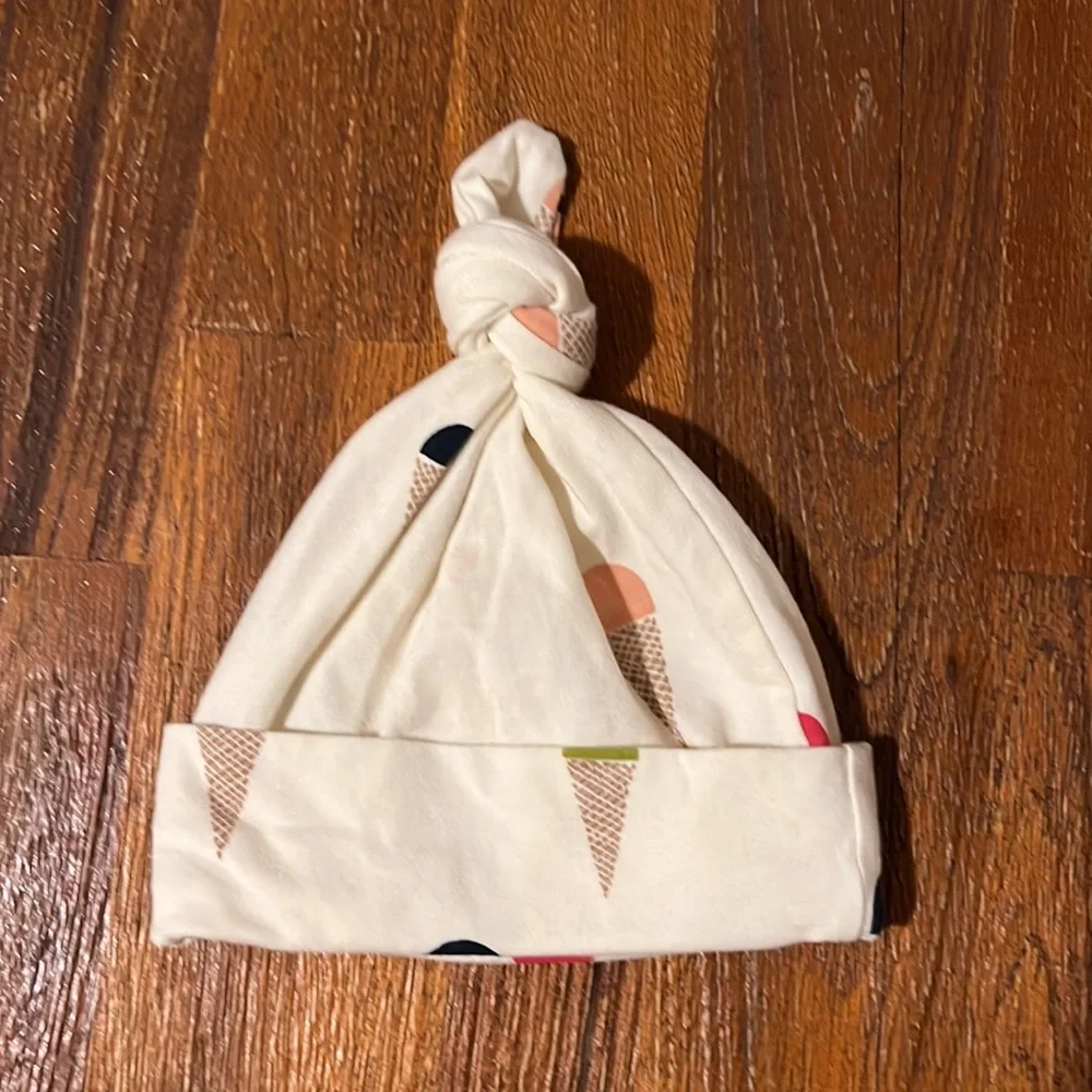 Pink chicken baby hat